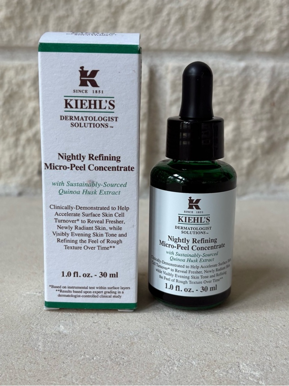 Kiehl's Nightly Refining Face Micro-Peel Concentrate 1 oz 30 ml NIB *NEW*